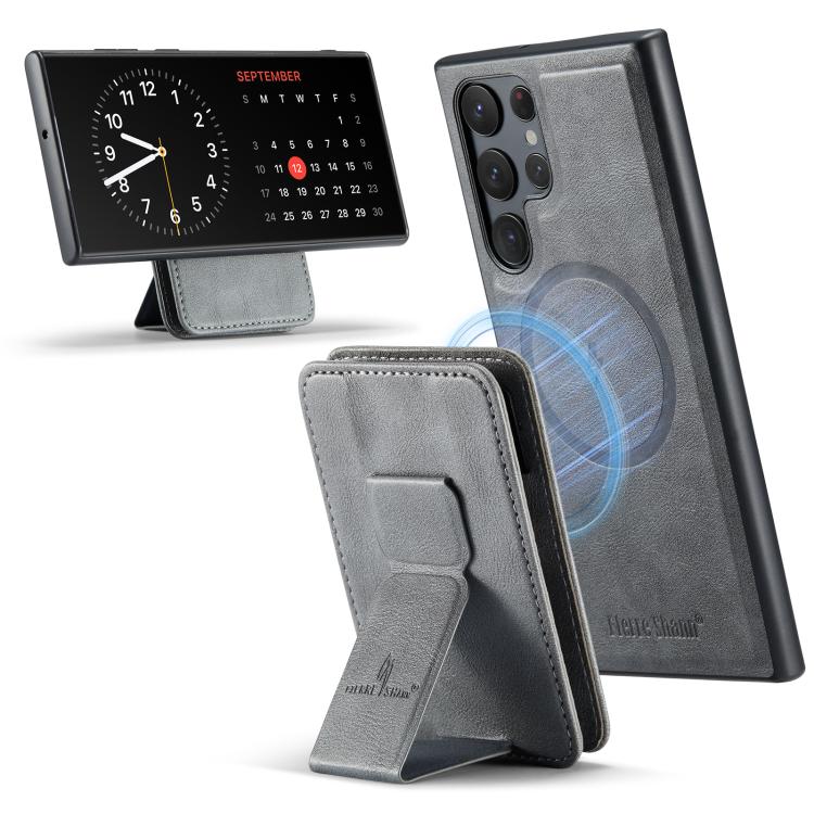 Fierre Shann FS028 MagSafe RFID Card Holder Back Phone Case, For Samsung Galaxy S26+ 5G, For Samsung Galaxy S26 Ultra 5G, For Samsung Galaxy S26 5G, For Samsung Galaxy S25 5G, For Samsung Galaxy S25+ 5G, For Samsung Galaxy S25 Ultra 5G                 ...