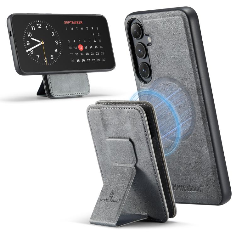 Fierre Shann FS028 MagSafe RFID Card Holder Back Phone Case, For Samsung Galaxy S26+ 5G, For Samsung Galaxy S26 Ultra 5G, For Samsung Galaxy S26 5G, For Samsung Galaxy S25 5G, For Samsung Galaxy S25+ 5G, For Samsung Galaxy S25 Ultra 5G                 ...