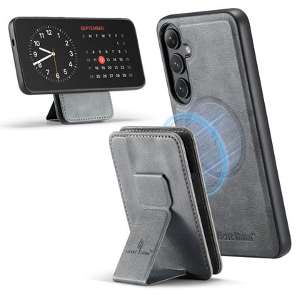 Fierre Shann FS028 MagSafe RFID Card Holder Back Phone Case, For Samsung Galaxy S26+ 5G, For Samsung Galaxy S26 Ultra 5G, For Samsung Galaxy S26 5G, For Samsung Galaxy S25 5G, For Samsung Galaxy S25+ 5G, For Samsung Galaxy S25 Ultra 5G                 ...