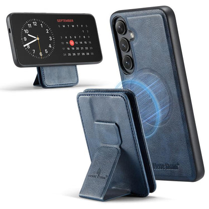 Fierre Shann FS028 MagSafe RFID Card Holder Back Phone Case, For Samsung Galaxy S26+ 5G, For Samsung Galaxy S26 Ultra 5G, For Samsung Galaxy S26 5G, For Samsung Galaxy S25 5G, For Samsung Galaxy S25+ 5G, For Samsung Galaxy S25 Ultra 5G                 ...