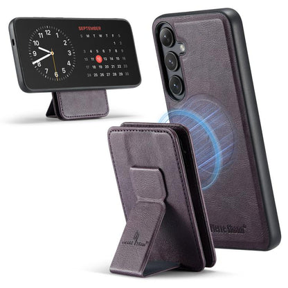 Fierre Shann FS028 MagSafe RFID Card Holder Back Phone Case, For Samsung Galaxy S26+ 5G, For Samsung Galaxy S26 Ultra 5G, For Samsung Galaxy S26 5G, For Samsung Galaxy S25 5G, For Samsung Galaxy S25+ 5G, For Samsung Galaxy S25 Ultra 5G                 ...