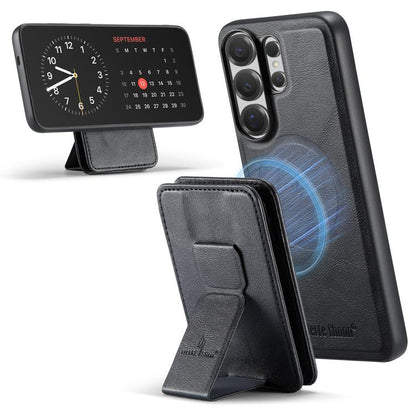 Fierre Shann FS028 MagSafe RFID Card Holder Back Phone Case, For Samsung Galaxy S26+ 5G, For Samsung Galaxy S26 Ultra 5G, For Samsung Galaxy S26 5G, For Samsung Galaxy S25 5G, For Samsung Galaxy S25+ 5G, For Samsung Galaxy S25 Ultra 5G                 ...