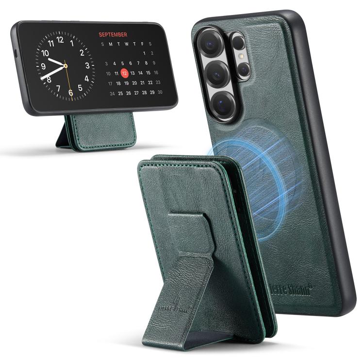 Fierre Shann FS028 MagSafe RFID Card Holder Back Phone Case, For Samsung Galaxy S26+ 5G, For Samsung Galaxy S26 Ultra 5G, For Samsung Galaxy S26 5G, For Samsung Galaxy S25 5G, For Samsung Galaxy S25+ 5G, For Samsung Galaxy S25 Ultra 5G                 ...