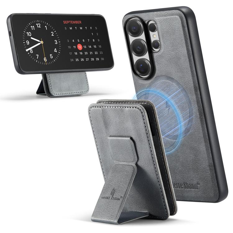 Fierre Shann FS028 MagSafe RFID Card Holder Back Phone Case, For Samsung Galaxy S26+ 5G, For Samsung Galaxy S26 Ultra 5G, For Samsung Galaxy S26 5G, For Samsung Galaxy S25 5G, For Samsung Galaxy S25+ 5G, For Samsung Galaxy S25 Ultra 5G                 ...