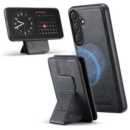 Fierre Shann FS028 MagSafe RFID Card Holder Back Phone Case, For Samsung Galaxy S26+ 5G, For Samsung Galaxy S26 Ultra 5G, For Samsung Galaxy S26 5G, For Samsung Galaxy S25 5G, For Samsung Galaxy S25+ 5G, For Samsung Galaxy S25 Ultra 5G                 ...