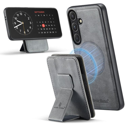 Fierre Shann FS028 MagSafe RFID Card Holder Back Phone Case, For Samsung Galaxy S26+ 5G, For Samsung Galaxy S26 Ultra 5G, For Samsung Galaxy S26 5G, For Samsung Galaxy S25 5G, For Samsung Galaxy S25+ 5G, For Samsung Galaxy S25 Ultra 5G                 ...