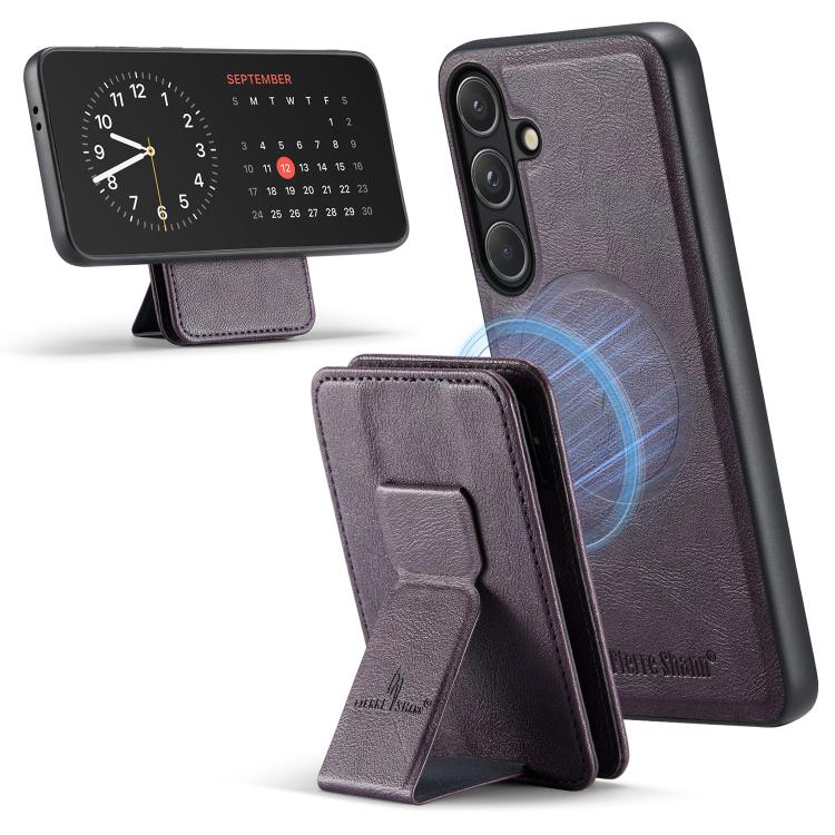 Fierre Shann FS028 MagSafe RFID Card Holder Back Phone Case, For Samsung Galaxy S26+ 5G, For Samsung Galaxy S26 Ultra 5G, For Samsung Galaxy S26 5G, For Samsung Galaxy S25 5G, For Samsung Galaxy S25+ 5G, For Samsung Galaxy S25 Ultra 5G                 ...