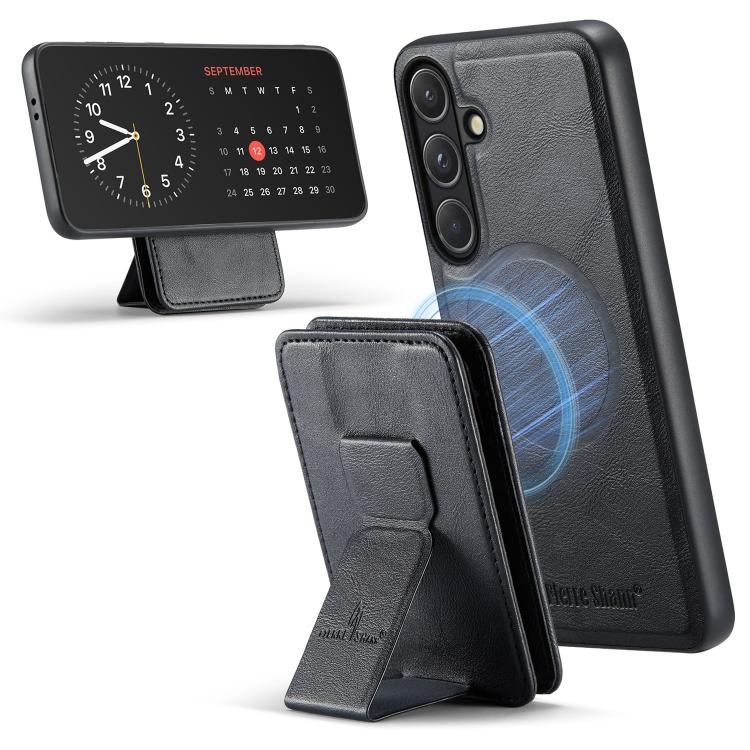 Fierre Shann FS028 MagSafe RFID Card Holder Back Phone Case, For Samsung Galaxy S26+ 5G, For Samsung Galaxy S26 Ultra 5G, For Samsung Galaxy S26 5G, For Samsung Galaxy S25 5G, For Samsung Galaxy S25+ 5G, For Samsung Galaxy S25 Ultra 5G                 ...