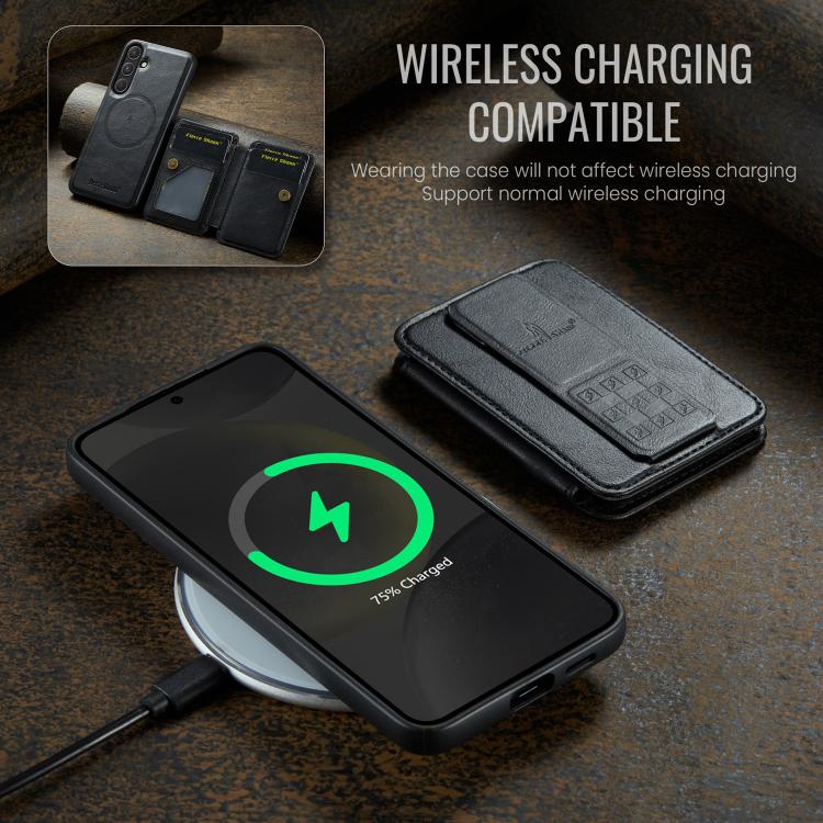 Fierre Shann FS028 MagSafe RFID Card Holder Back Phone Case, For Samsung Galaxy S26+ 5G, For Samsung Galaxy S26 Ultra 5G, For Samsung Galaxy S26 5G, For Samsung Galaxy S25 5G, For Samsung Galaxy S25+ 5G, For Samsung Galaxy S25 Ultra 5G                 ...