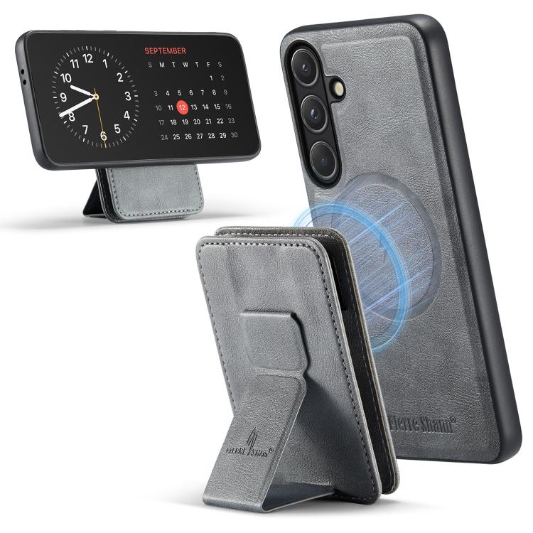 Fierre Shann FS028 MagSafe RFID Card Holder Back Phone Case, For Samsung Galaxy S26+ 5G, For Samsung Galaxy S26 Ultra 5G, For Samsung Galaxy S26 5G, For Samsung Galaxy S25 5G, For Samsung Galaxy S25+ 5G, For Samsung Galaxy S25 Ultra 5G                 ...