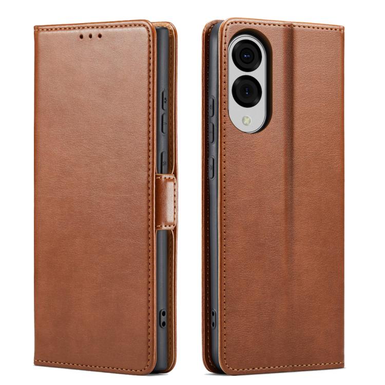 Fierre Shann PU Genuine Leather Texture Phone Case, For Samsung Galaxy S26+ 5G, For Samsung Galaxy S26 Ultra 5G, For Samsung Galaxy S26 5G, For Samsung Galaxy S25 Edge 5G, For Samsung Galaxy S25 5G, For Samsung Galaxy S25+ 5G                           ...