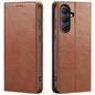Fierre Shann PU Genuine Leather Texture Phone Case, For Samsung Galaxy S26+ 5G, For Samsung Galaxy S26 Ultra 5G, For Samsung Galaxy S26 5G, For Samsung Galaxy S25 Edge 5G, For Samsung Galaxy S25 5G, For Samsung Galaxy S25+ 5G                           ...
