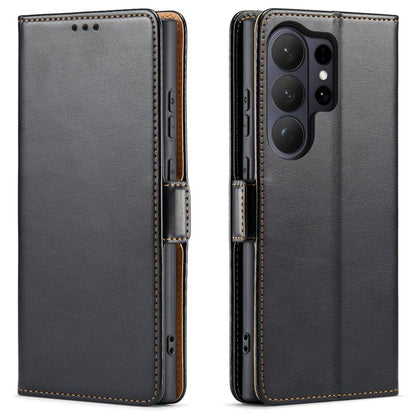 Fierre Shann PU Genuine Leather Texture Phone Case, For Samsung Galaxy S26+ 5G, For Samsung Galaxy S26 Ultra 5G, For Samsung Galaxy S26 5G, For Samsung Galaxy S25 Edge 5G, For Samsung Galaxy S25 5G, For Samsung Galaxy S25+ 5G                           ...