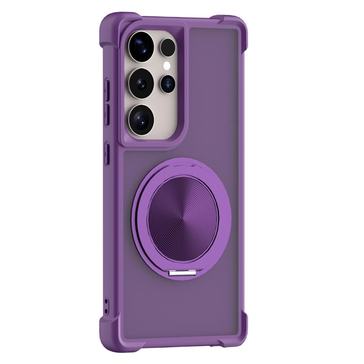 CD Texture 360 Degree Rotating Holder MagSafe Phone Case, For Samsung Galaxy S26+ 5G, For Samsung Galaxy S26 Ultra 5G, For Samsung Galaxy S26 5G, For Samsung Galaxy S25 5G, For Samsung Galaxy S25+ 5G, For Samsung Galaxy S25 Ultra 5G