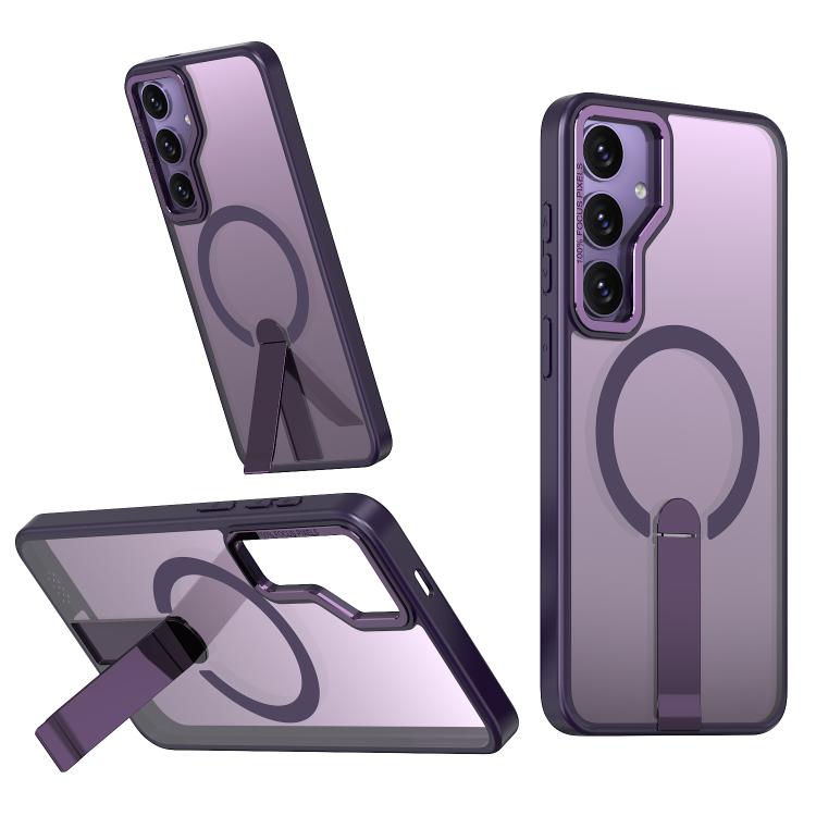 Star Shine Series TPU + PC MagSafe Phone Case with Fold Holder, For Samsung Galaxy S26+ 5G, For Samsung Galaxy S26 Ultra 5G, For Samsung Galaxy S26 5G, For Samsung Galaxy S25 FE 5G, For Samsung Galaxy S25 Edge 5G, For Samsung Galaxy S24 5G / S25 5G    ...
