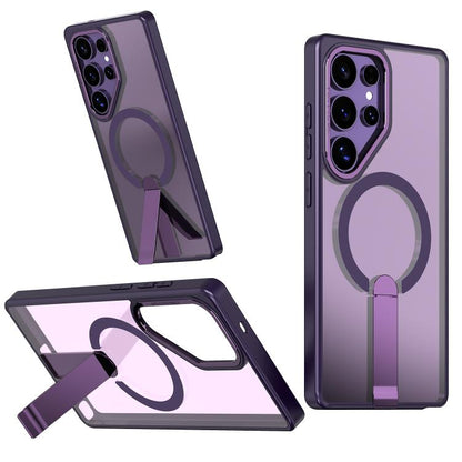 Star Shine Series TPU + PC MagSafe Phone Case with Fold Holder, For Samsung Galaxy S26+ 5G, For Samsung Galaxy S26 Ultra 5G, For Samsung Galaxy S26 5G, For Samsung Galaxy S25 FE 5G, For Samsung Galaxy S25 Edge 5G, For Samsung Galaxy S24 5G / S25 5G    ...