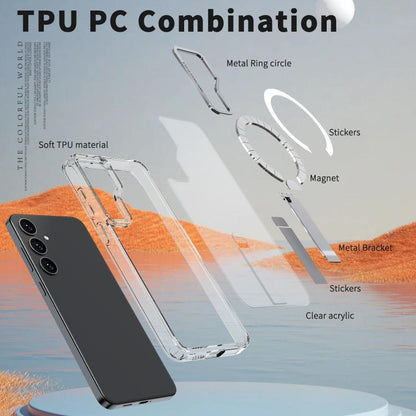 Star Shine Series TPU + PC MagSafe Phone Case with Fold Holder, For Samsung Galaxy S24 FE 5G, For Samsung Galaxy S24 Ultra 5G, For Samsung Galaxy S23 FE 5G, For Samsung Galaxy S22 Ultra 5G