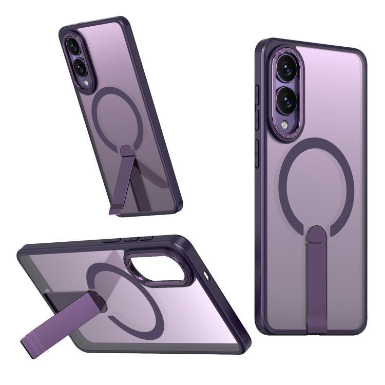 Star Shine Series TPU + PC MagSafe Phone Case with Fold Holder, For Samsung Galaxy S26+ 5G, For Samsung Galaxy S26 Ultra 5G, For Samsung Galaxy S26 5G, For Samsung Galaxy S25 FE 5G, For Samsung Galaxy S25 Edge 5G, For Samsung Galaxy S24 5G / S25 5G    ...