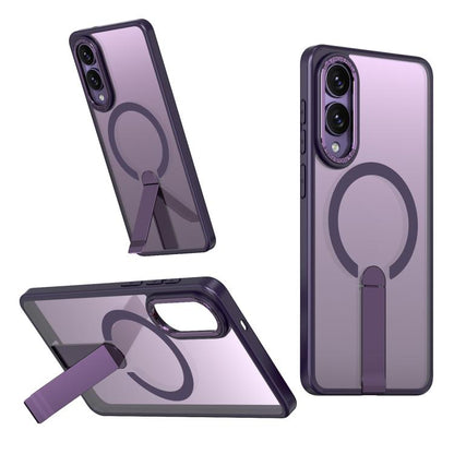 Star Shine Series TPU + PC MagSafe Phone Case with Fold Holder, For Samsung Galaxy S26+ 5G, For Samsung Galaxy S26 Ultra 5G, For Samsung Galaxy S26 5G, For Samsung Galaxy S25 FE 5G, For Samsung Galaxy S25 Edge 5G, For Samsung Galaxy S24 5G / S25 5G    ...