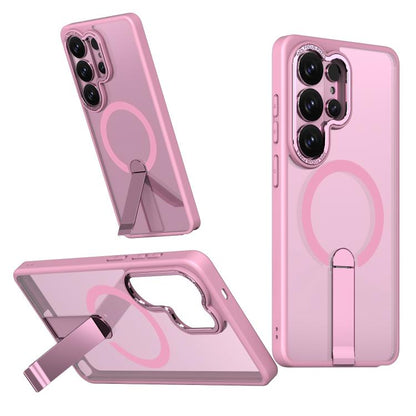 Star Shine Series TPU + PC MagSafe Phone Case with Fold Holder, For Samsung Galaxy S26+ 5G, For Samsung Galaxy S26 Ultra 5G, For Samsung Galaxy S26 5G, For Samsung Galaxy S25 FE 5G, For Samsung Galaxy S25 Edge 5G, For Samsung Galaxy S24 5G / S25 5G    ...