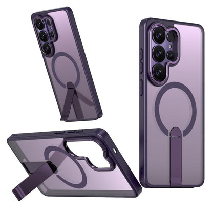 Star Shine Series TPU + PC MagSafe Phone Case with Fold Holder, For Samsung Galaxy S26+ 5G, For Samsung Galaxy S26 Ultra 5G, For Samsung Galaxy S26 5G, For Samsung Galaxy S25 FE 5G, For Samsung Galaxy S25 Edge 5G, For Samsung Galaxy S24 5G / S25 5G    ...