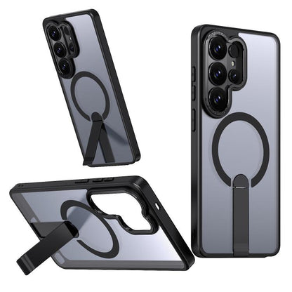 Star Shine Series TPU + PC MagSafe Phone Case with Fold Holder, For Samsung Galaxy S26+ 5G, For Samsung Galaxy S26 Ultra 5G, For Samsung Galaxy S26 5G, For Samsung Galaxy S25 FE 5G, For Samsung Galaxy S25 Edge 5G, For Samsung Galaxy S24 5G / S25 5G    ...