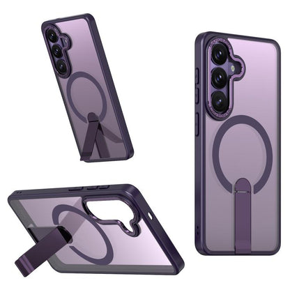 Star Shine Series TPU + PC MagSafe Phone Case with Fold Holder, For Samsung Galaxy S26+ 5G, For Samsung Galaxy S26 Ultra 5G, For Samsung Galaxy S26 5G, For Samsung Galaxy S25 FE 5G, For Samsung Galaxy S25 Edge 5G, For Samsung Galaxy S24 5G / S25 5G    ...