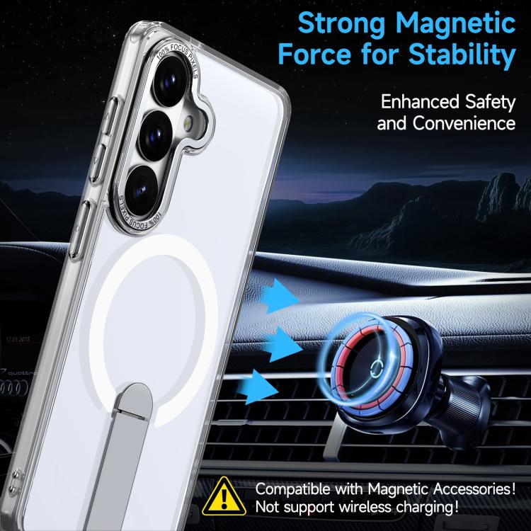 Star Shine Series TPU + PC MagSafe Phone Case with Fold Holder, For Samsung Galaxy S26+ 5G, For Samsung Galaxy S26 Ultra 5G, For Samsung Galaxy S26 5G, For Samsung Galaxy S25 FE 5G, For Samsung Galaxy S25 Edge 5G, For Samsung Galaxy S24 5G / S25 5G    ...
