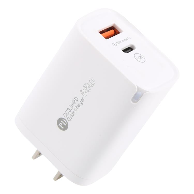 AR-PD12 65W QC3.0 USB and USB-C / Type-C PD Quick Charger, US Plug