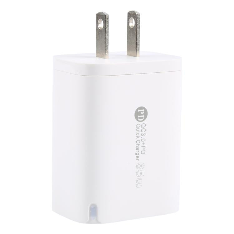 AR-PD12 65W QC3.0 USB and USB-C / Type-C PD Quick Charger, US Plug