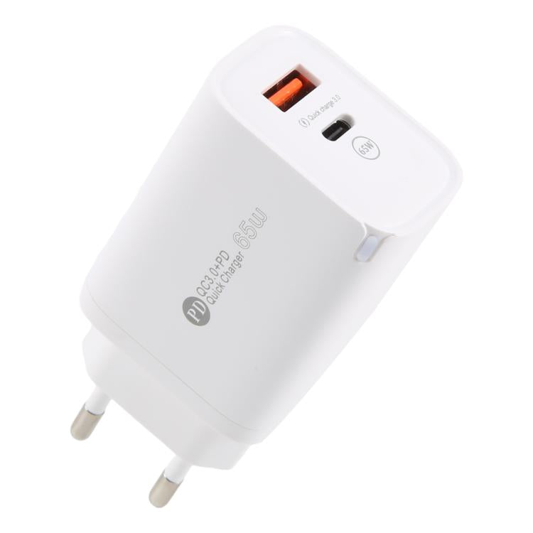 AR-PD12 65W QC3.0 USB and USB-C / Type-C PD Quick Charger, EU Plug
