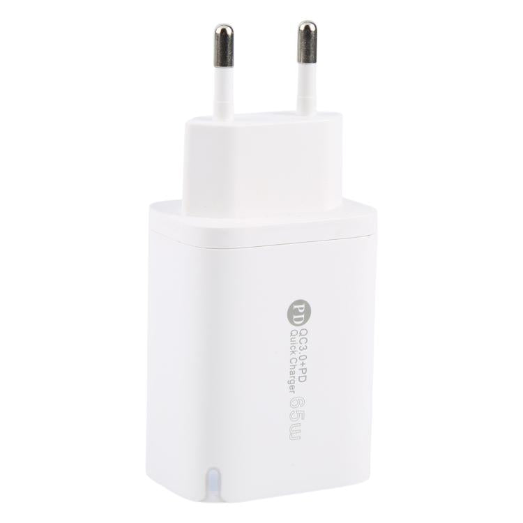 AR-PD12 65W QC3.0 USB and USB-C / Type-C PD Quick Charger, EU Plug