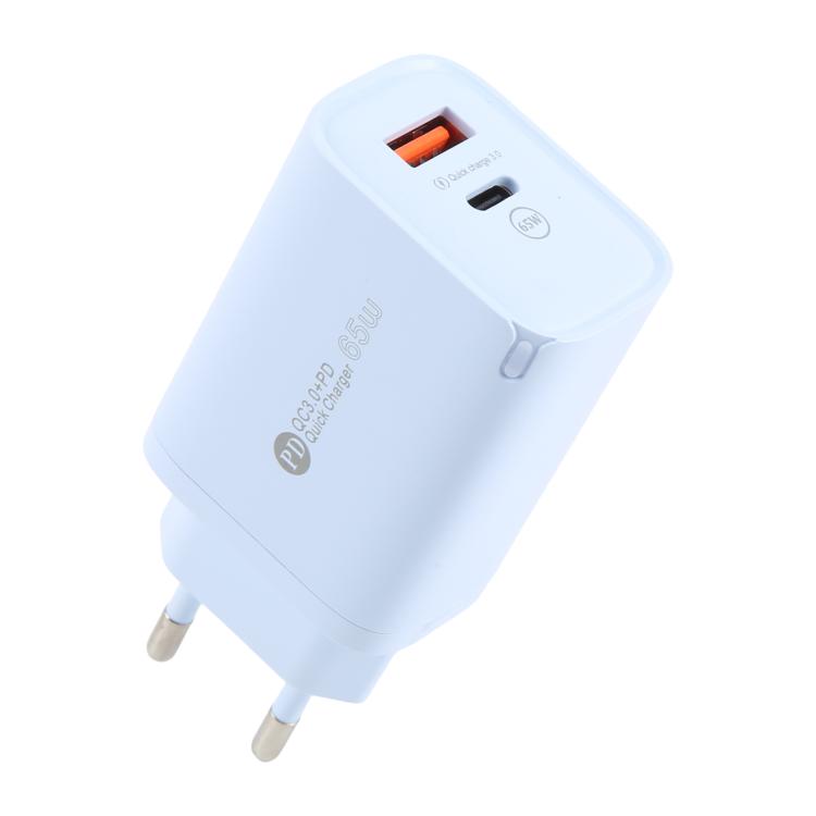 AR-PD12 65W QC3.0 USB and USB-C / Type-C PD Quick Charger, EU Plug