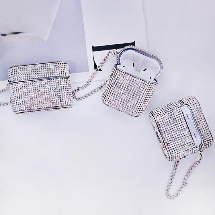 Cylindrical Diamond Bluetooth Earphone Protective Case