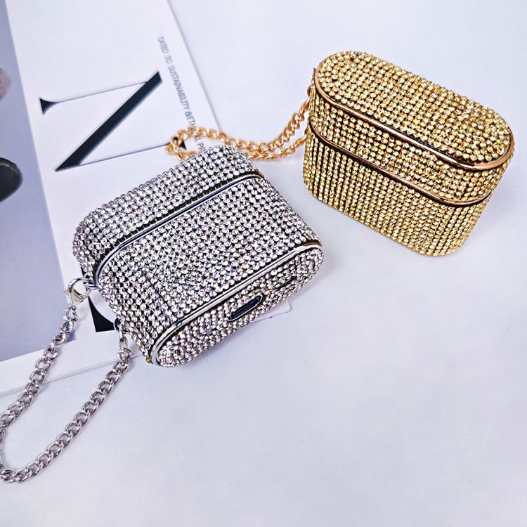 Cylindrical Diamond Bluetooth Earphone Protective Case