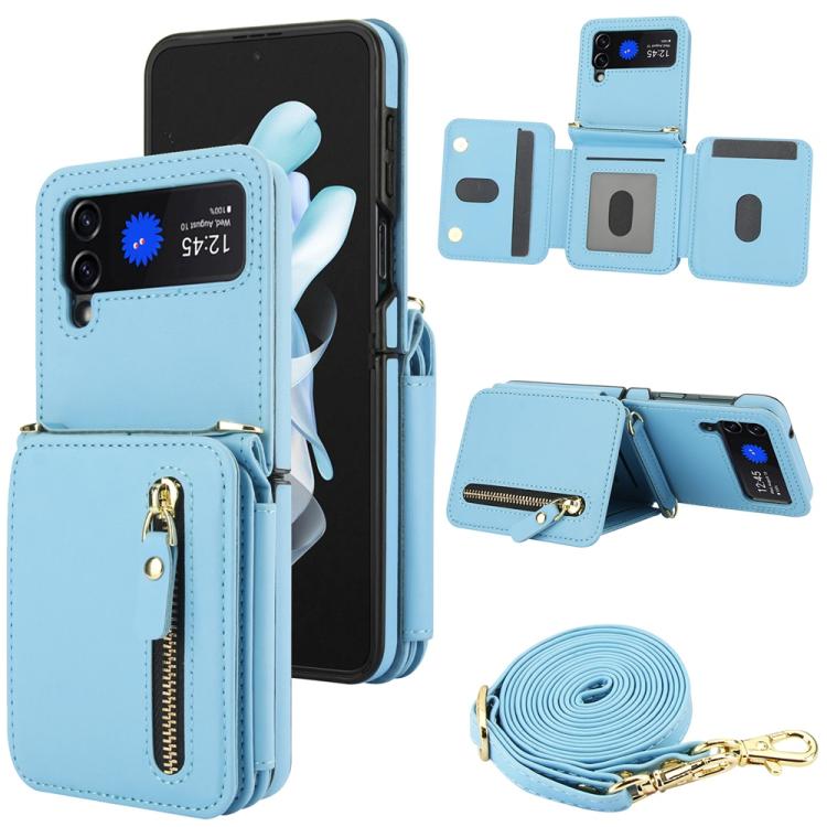 Crossbody Zipper Dual Buckle Card Bag Folding Phone Case