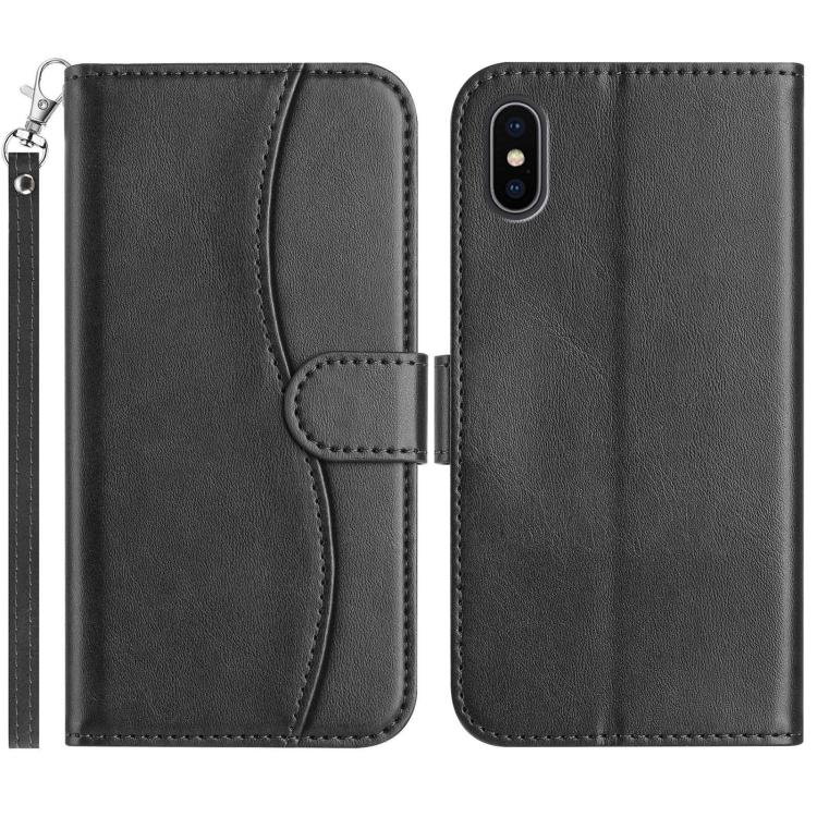 Dual-Folded S-shape Leather Phone Case