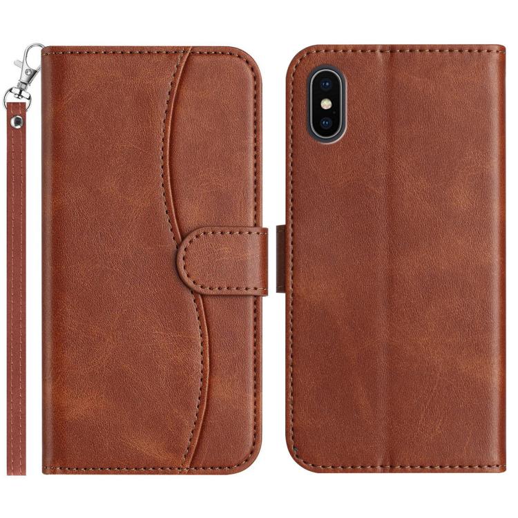 Dual-Folded S-shape Leather Phone Case