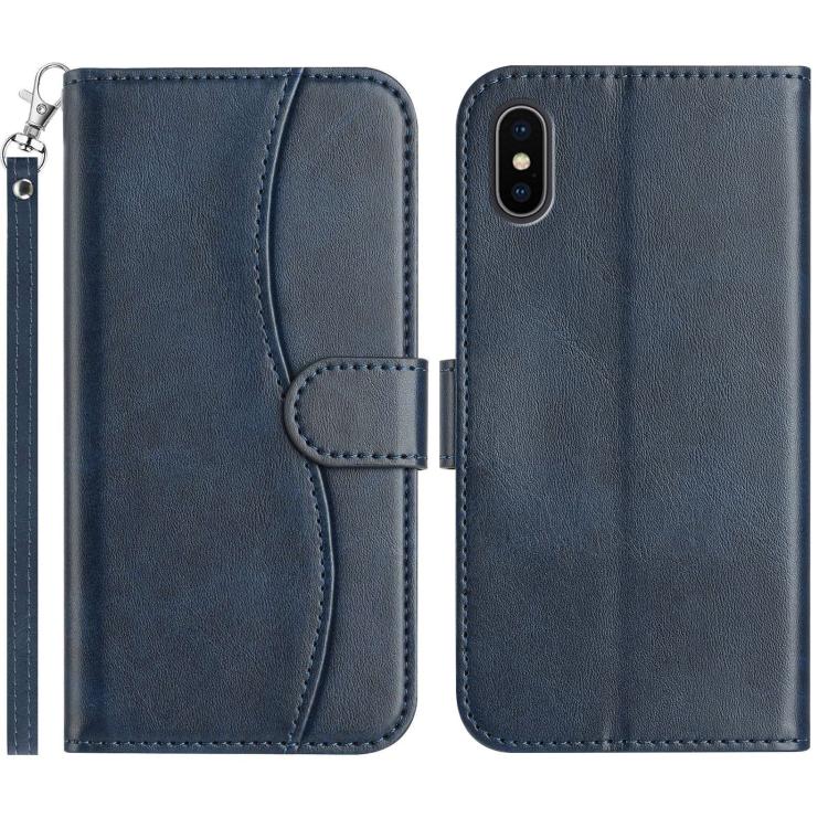 Dual-Folded S-shape Leather Phone Case