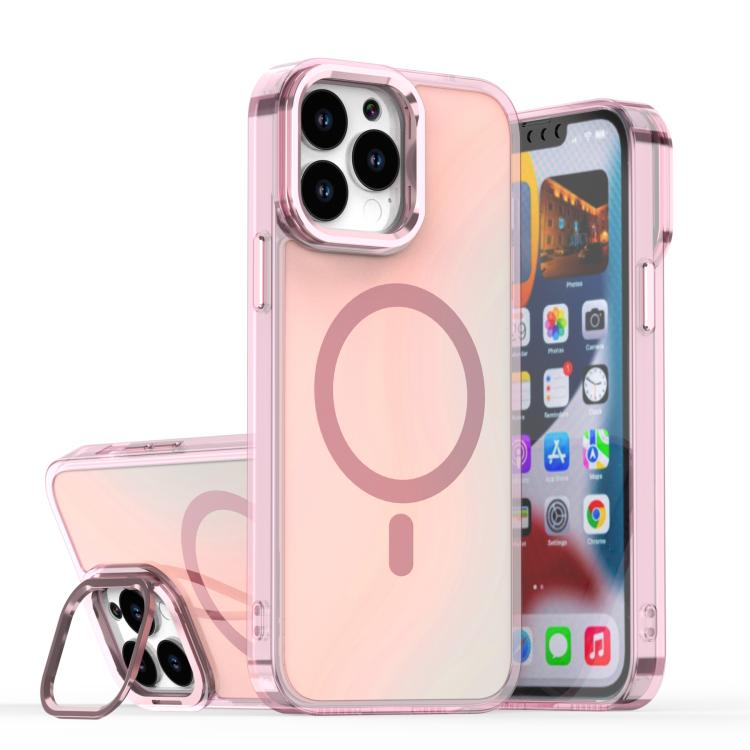 Plating Gradient Discolor MagSafe Phone Case with Holder