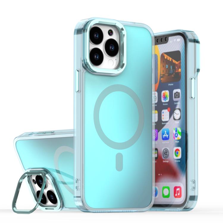 Plating Gradient Discolor MagSafe Phone Case with Holder