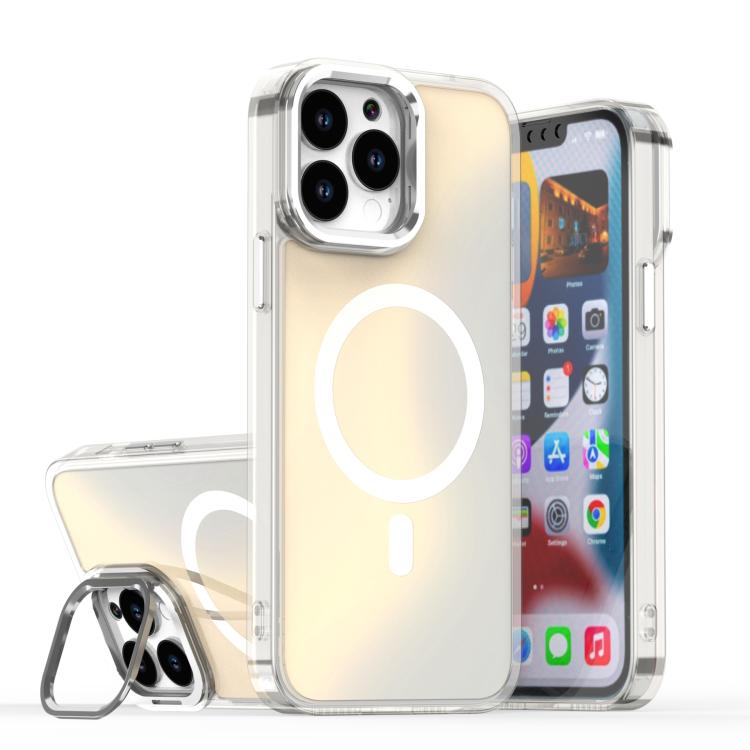 Plating Gradient Discolor MagSafe Phone Case with Holder