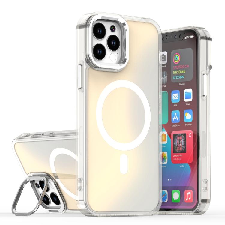 Plating Gradient Discolor MagSafe Phone Case with Holder