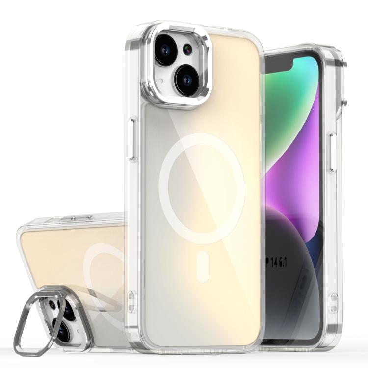 Plating Gradient Discolor MagSafe Phone Case with Holder