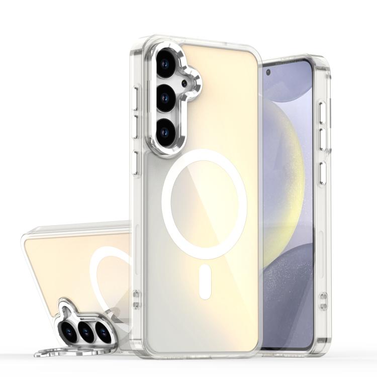 Plating Gradient Discolor MagSafe Phone Case with Holder, For Samsung Galaxy S26+ 5G, For Samsung Galaxy S26 Ultra 5G, For Samsung Galaxy S26 5G, For Samsung Galaxy S25 5G, For Samsung Galaxy S25+ 5G, For Samsung Galaxy S25 Ultra 5G                    ...