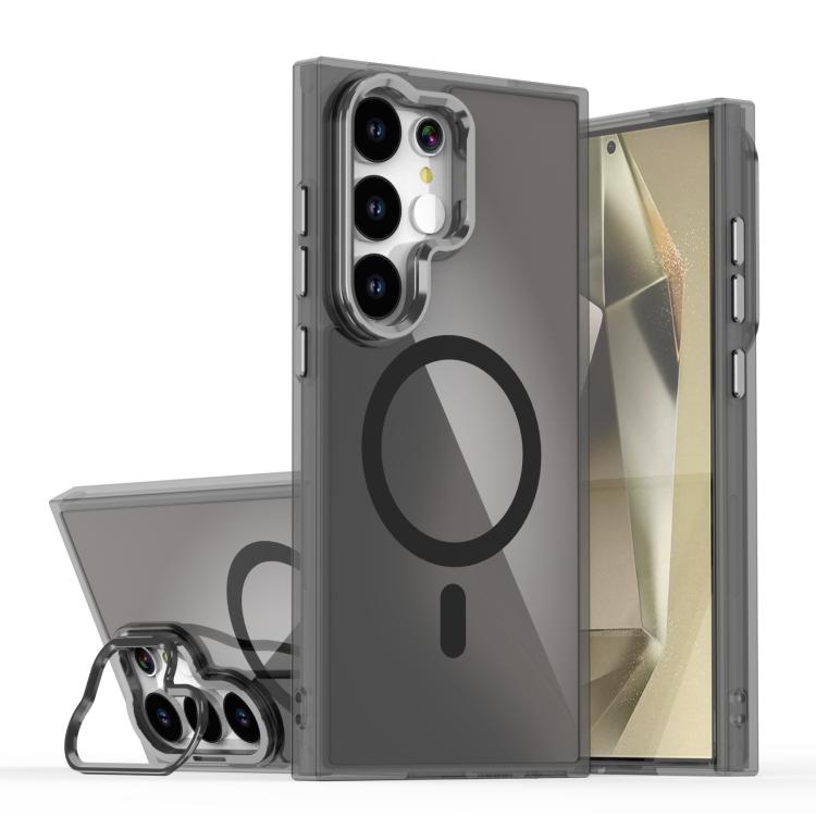 Plating Gradient Discolor MagSafe Phone Case with Holder, For Samsung Galaxy S26+ 5G, For Samsung Galaxy S26 Ultra 5G, For Samsung Galaxy S26 5G, For Samsung Galaxy S25 5G, For Samsung Galaxy S25+ 5G, For Samsung Galaxy S25 Ultra 5G                    ...