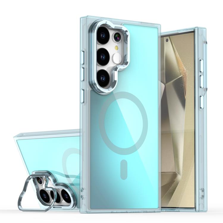 Plating Gradient Discolor MagSafe Phone Case with Holder, For Samsung Galaxy S26+ 5G, For Samsung Galaxy S26 Ultra 5G, For Samsung Galaxy S26 5G, For Samsung Galaxy S25 5G, For Samsung Galaxy S25+ 5G, For Samsung Galaxy S25 Ultra 5G                    ...