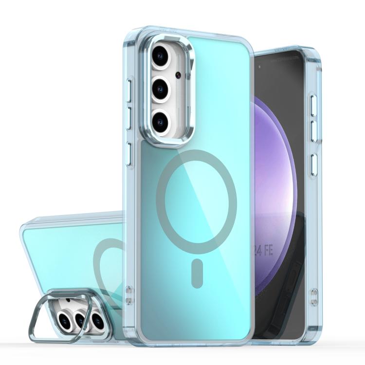 Plating Gradient Discolor MagSafe Phone Case with Holder, For Samsung Galaxy S26+ 5G, For Samsung Galaxy S26 Ultra 5G, For Samsung Galaxy S26 5G, For Samsung Galaxy S25 5G, For Samsung Galaxy S25+ 5G, For Samsung Galaxy S25 Ultra 5G                    ...