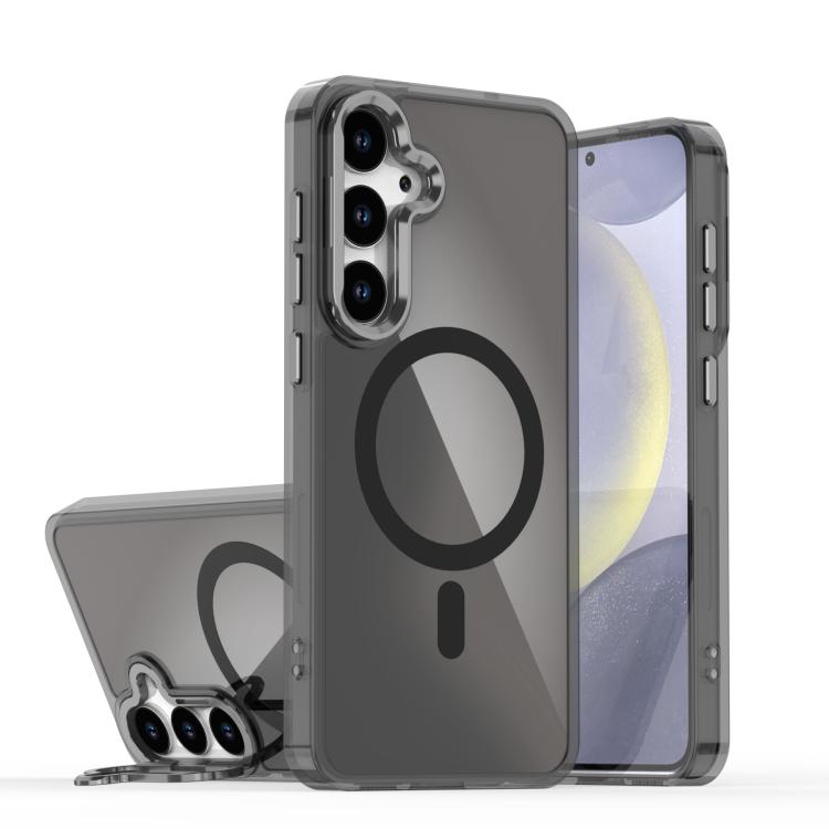 Plating Gradient Discolor MagSafe Phone Case with Holder, For Samsung Galaxy S26+ 5G, For Samsung Galaxy S26 Ultra 5G, For Samsung Galaxy S26 5G, For Samsung Galaxy S25 5G, For Samsung Galaxy S25+ 5G, For Samsung Galaxy S25 Ultra 5G                    ...