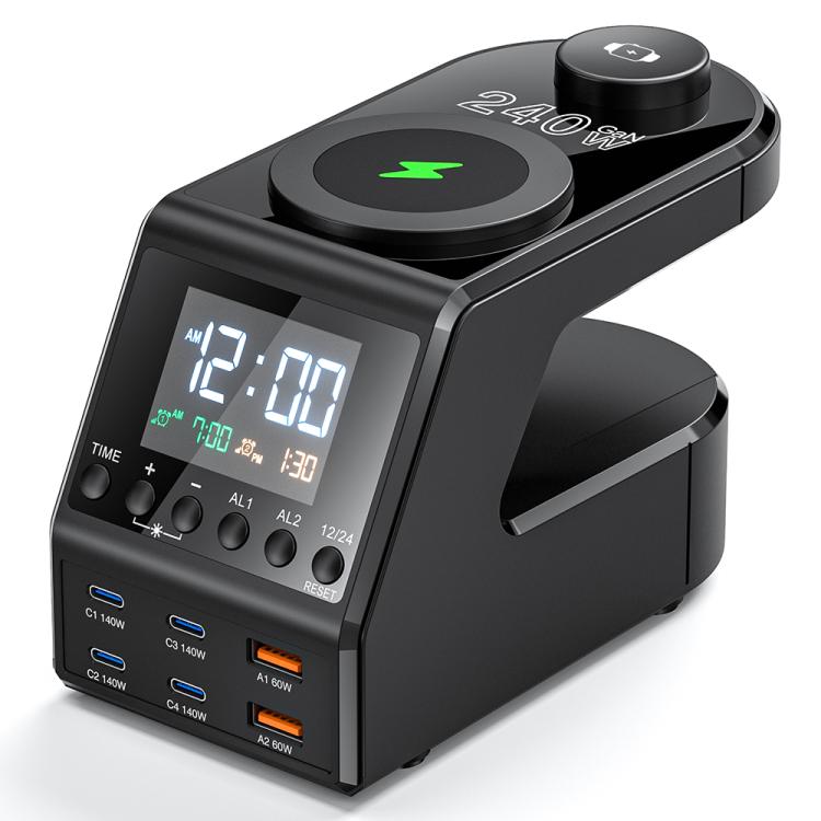 9 in 1 240W Multifunctional Multi-Port Charging Station with Alarm Function